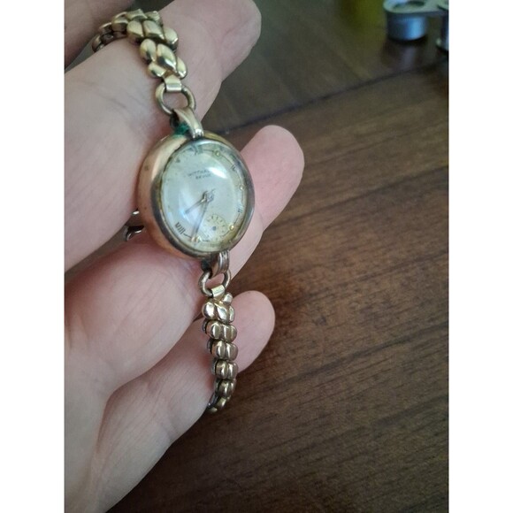 Watch Wittnauer Revue Swiss Gold Art Deco Ladies Stretch READ Not Working main image 4